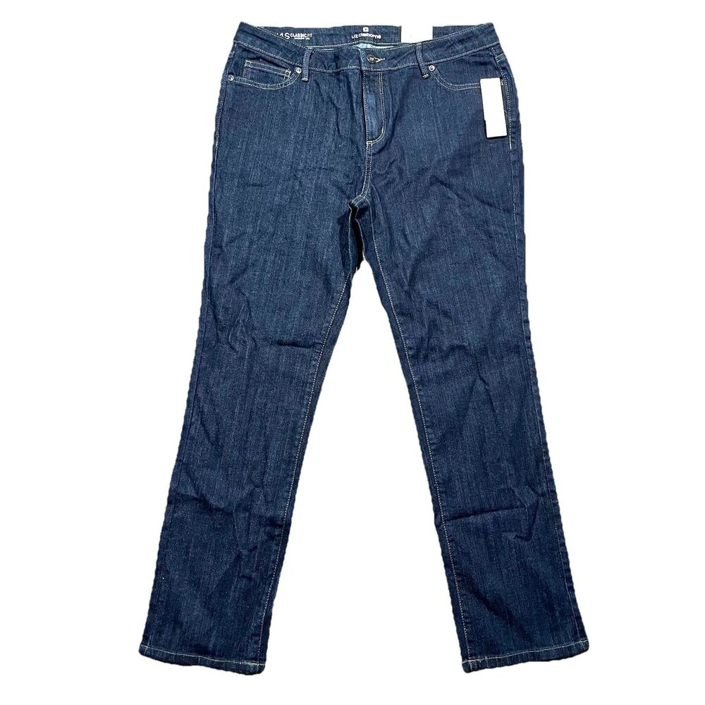 Liz Claiborne Women’s Jeans 34x29 Dark Wash Classic Fit Straight Leg NWT